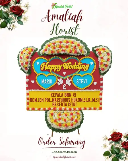 Papan Bunga Pernikahan Pentadu Barat